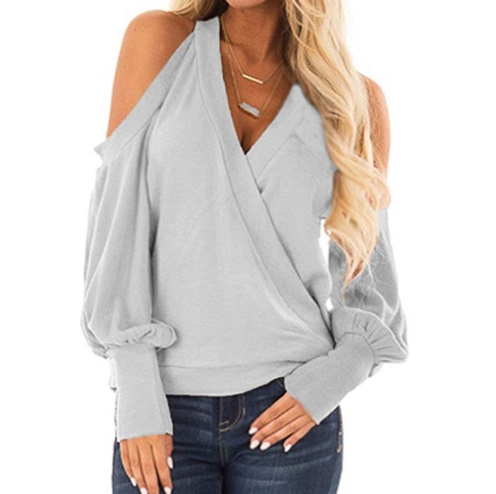 NWT COLD SHOULDER TOP LONG SLEEVES
